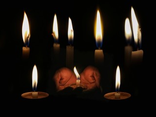 candles in the dark