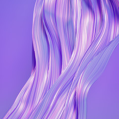 Drapery fabric with stripes. 3d illustration, 3d rendering.