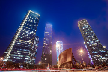 The night view of the city landscape in Beijing