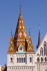 Fototapeta na wymiar Matthias church details in Budapest, Hungary