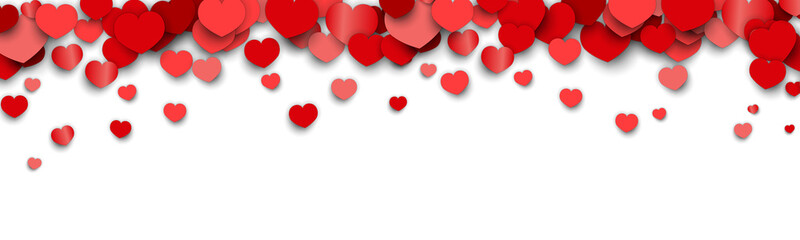 Valentines Day Background Design with Heart Stickers Scattered