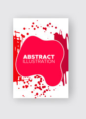 Modern abstract vector banners. Ink style poster shapes of gradient colors on white background.