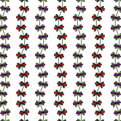 seamless flower patterns on a wavy stems on a plain white background. damask floral pattern. endless pattern can be used for printing, fabric, paper etc.