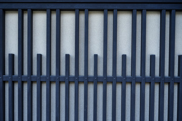 Patterned details of a wooden wall frame