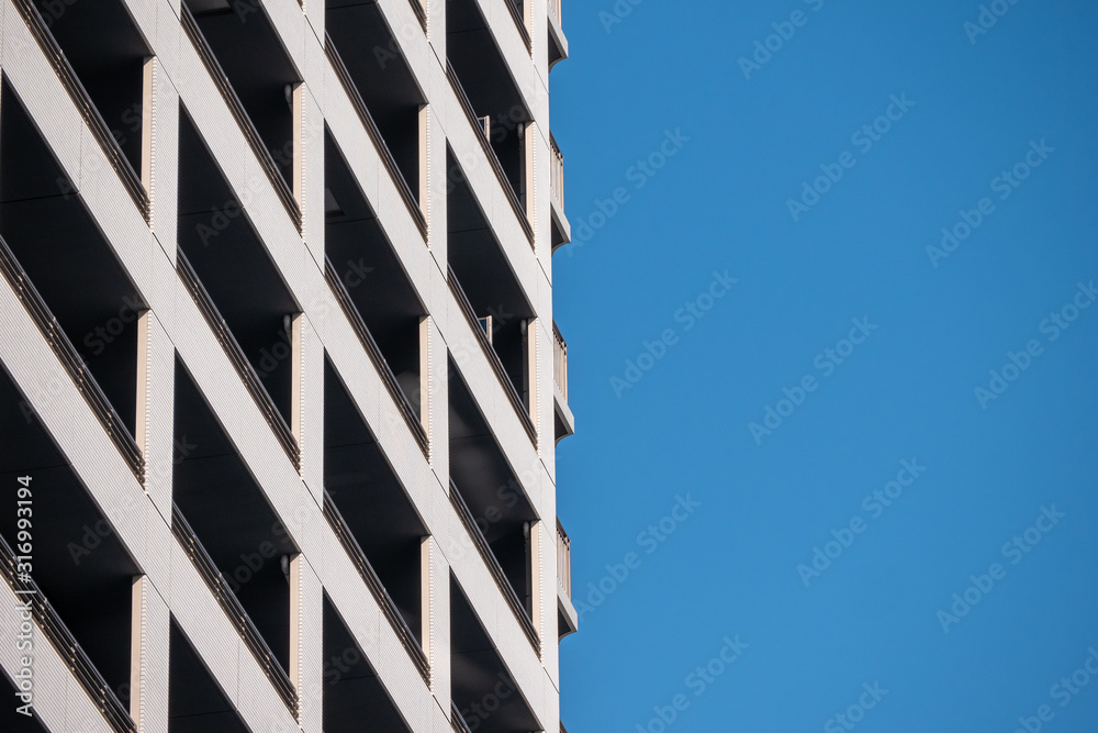 Fototapete abstract background architecture lines. modern architecture detail