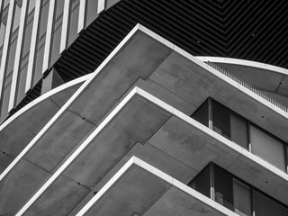 Fototapeta Abstract background architecture lines. modern architecture detail obraz
