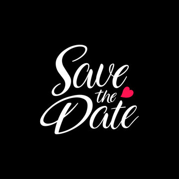 Save the date lettering