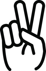 Hand gesture V icon