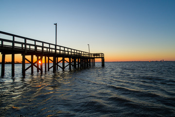 pier at sunset