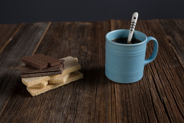 wafers and coffee