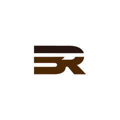 BR letter logo design in white background