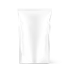 Pouch bag mockup isolated on white background. Vector illustration. Front view. Can be use for template your design, presentation, promo, ad. EPS10.	