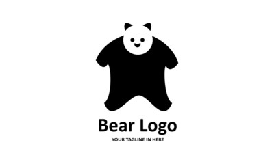 The flat bear logo concept is perfect for business, technology, contractor and housing symbols, health,sport, restaurants, education