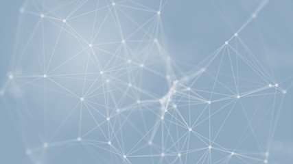 Abstract technology futuristic blue background plexus particle. White glow connection lines and dots. Business Concept. Medical, Science, Communications, Internet, Music, Game