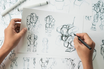 Animator designer Development designing drawing sketching development creating graphic pose...