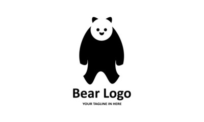 The flat bear logo concept is perfect for business, technology, contractor and housing symbols, health,sport, restaurants, education