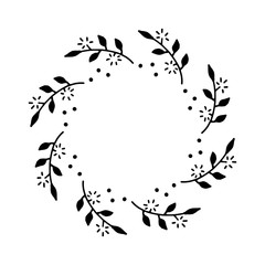 Rustic. Hand drawn simple line. Black stroke. Isolated on white background. Elegant and noble.