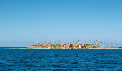 Fototapeta na wymiar Luxurious resort on an island in the maldives.