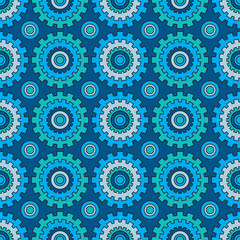 Seamless editable African vector design in color for textile and fabric print