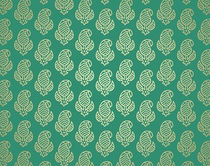 traditional paisley floral pattern , textile , Rajasthan, India	