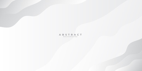 Grey white abstract background with liquid wave gradient color for presentation design. Suit for business, corporate, institution, conference, party, festive, seminar, and talks.