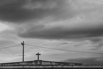 Cross in a cemetery