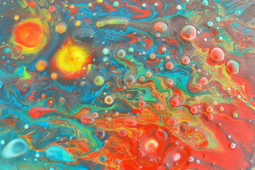 Background Made With Oil, Water And Soap