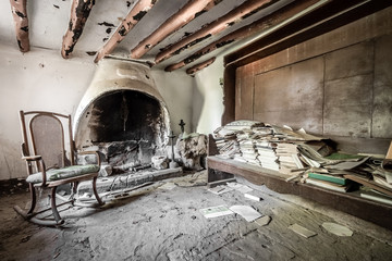 Interior of an abandoned castle