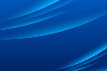 Simple Blue Wave Background Template Vector, Blue Background with Smooth Neon Wave Design