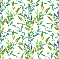 Leaves Seamless Pattern. Artistic Background.