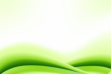 Simple Green Nature Wave Background Template Vector, Green Background with Smooth Wave Design