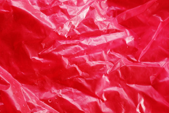 Red Plastic Bag Texture Background