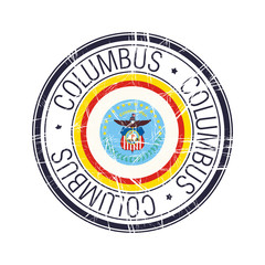 City of Columbus, Ohio vector stamp
