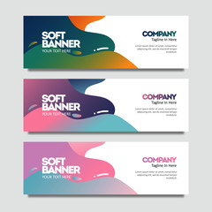 Company Soft Banner With Liquid Gradient Color Style