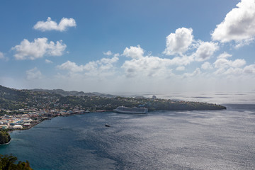 Kingstown, Saint Vincent and the Grenadines - View to the city from Fort Charlotte