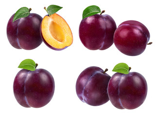 plum on a white