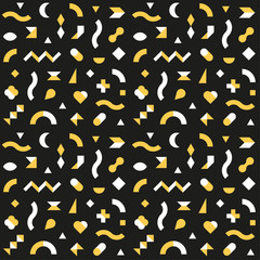Fototapeta na wymiar Decorative pattern for the background, tile and textiles. It is assembled from modular parts. Vector. Seamless.