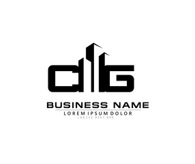 Fototapeta na wymiar C G CG Initial building logo concept