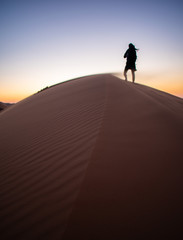 Fototapeta na wymiar Sunset Dune Hiker
