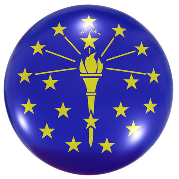 Indiana State Flag Button