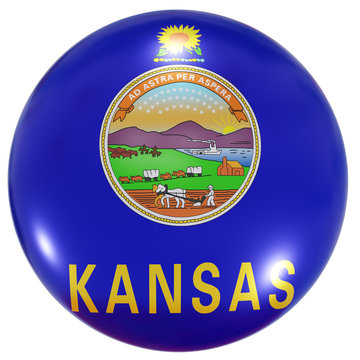 Kansas State Flag Button