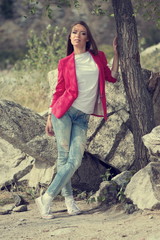 Naklejka premium beautiful girl