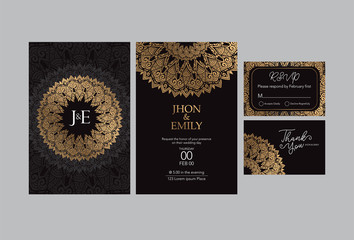 elegant wedding invitations, mandalas