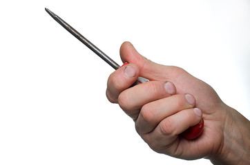 a man with a screwdriver in his hands
