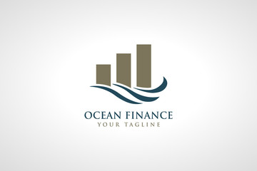 Ocean Finance. Luxury Logo Template