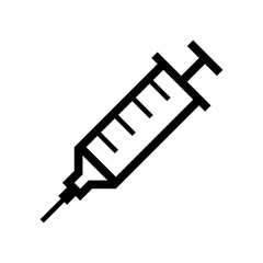 Syringe injection icon vector graphics design. Medical equipment.