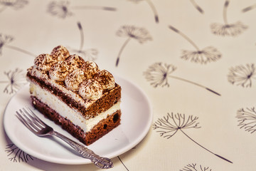 Tiramisu - Classical dessert with mascarpone and coffee