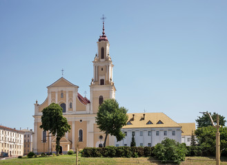 Church of Finding of Holy Cross and Bernardine monastery in Grodno. Belarus