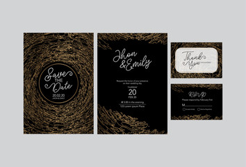 Naklejka na ściany i meble invitation to the wedding, a great celebration of lovers, the bride and groom.background texture luxury liquid marble and gold. for business cards, flyers, flyer, banner, website, paper printing. 