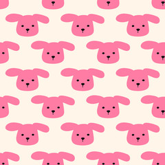 Fototapeta premium seamless pattern, dog art background design for fabric scarf and decor